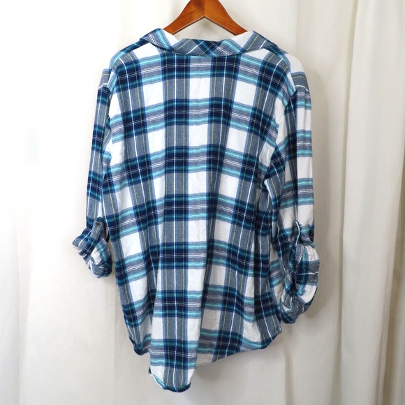 Hester & Orchard shirt white and blue Plaid - Picture 3 of 3